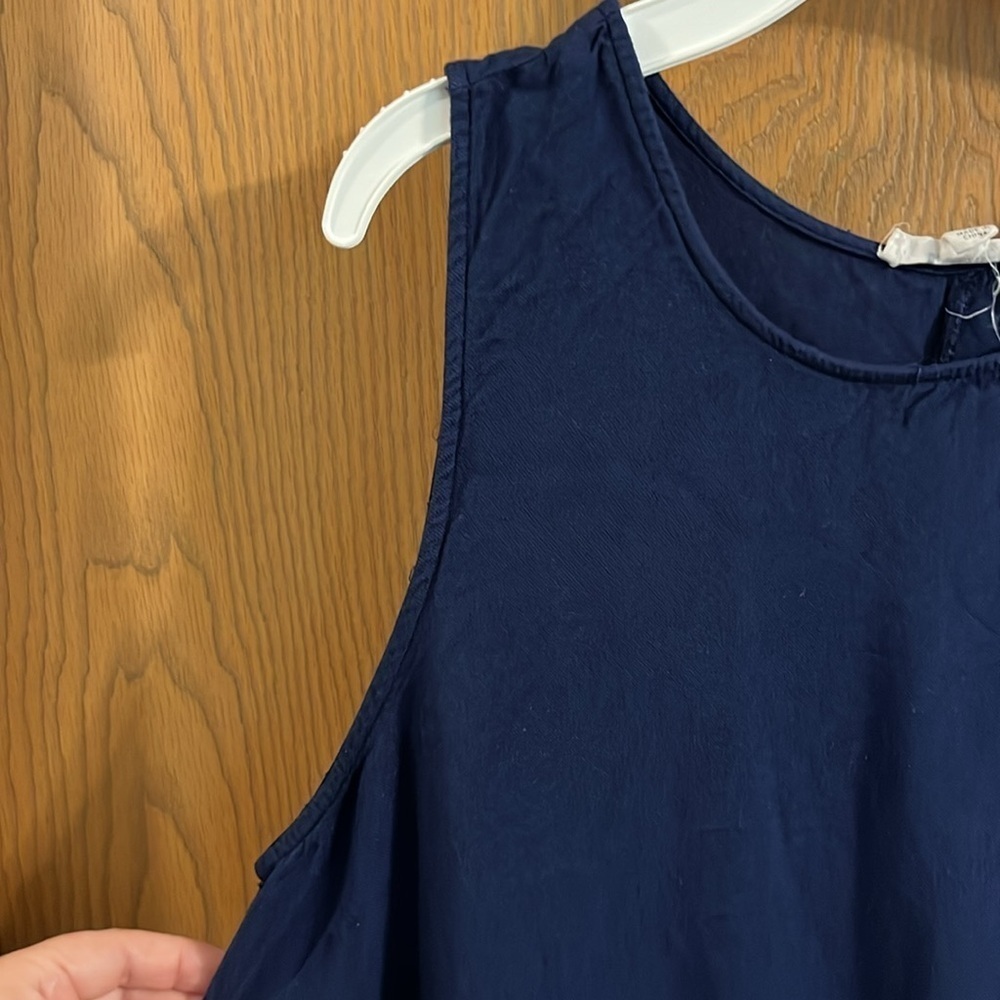 BB Dakota Kenmore Navy Blue Swing‎ Dress Medium - Picture 4 of 9